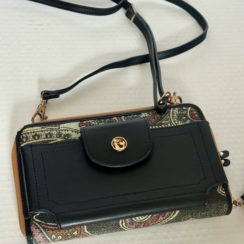 Spartina 449 Black and Multicolor Crossbody Bag